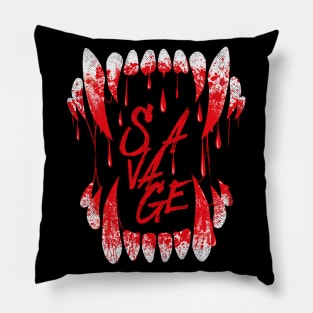Scary Wolf Fangs With Blood Pillow