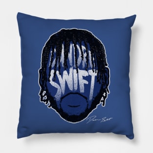 D'Andre Swift Detroit Player Silhouette Pillow