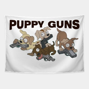 Puppy Guns Tapestry