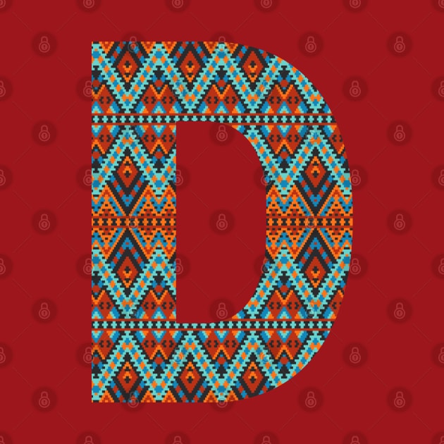 Letter D- boho design by RinaMosaics