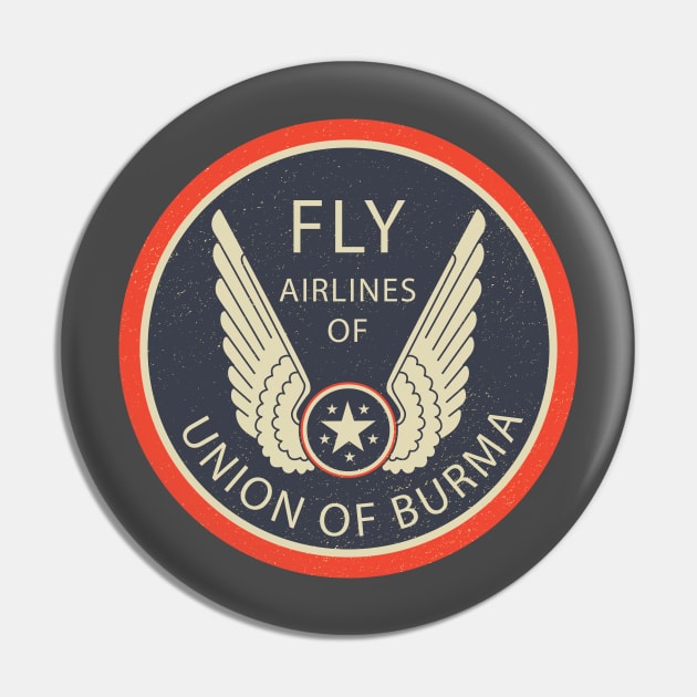 Fly Airlines of Union of Burma Pin by shwewawah