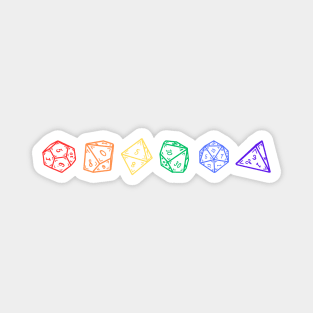 Pride DND Dice Set Magnet