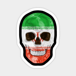 Iran Flag Skull - Gift for Iranian Persian With Roots From Iran Magnet