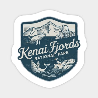 Kenai Fjords National Park Vintage Magnet