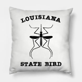 Louisiana Mosquito State Bird Pillow