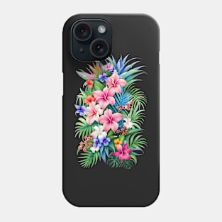 Tropical floral pattern Phone Case