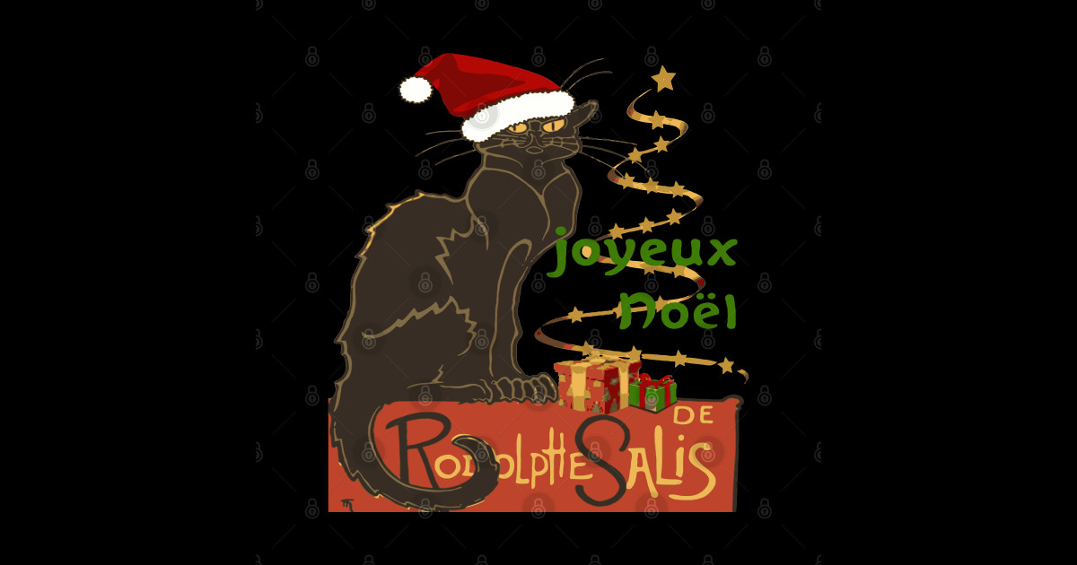 Blizzard – Carte De Vœux De Noël Amusante Chat Noir – FF9717 – Par L'artiste Andrei Sikorskii