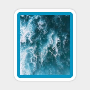 Cute colourful foaming blue ocean water Magnet