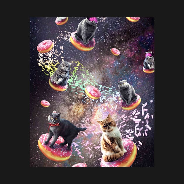 Galaxy Donut Cat, Space Cats Riding Donuts by Random Galaxy