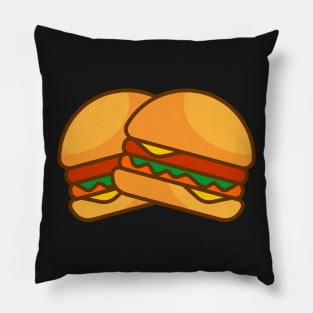 Love burger fastfood Pillow