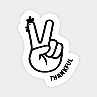 Turkey Peace Hand Sign Thanksgiving Magnet