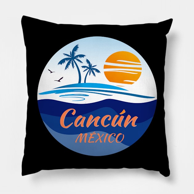 Cancun MEXICO Pillow by MtWoodson