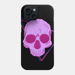 Purple Skull in triangle Phone Case