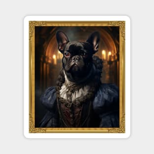 Black French Bulldog - Medieval French Princess Magnet