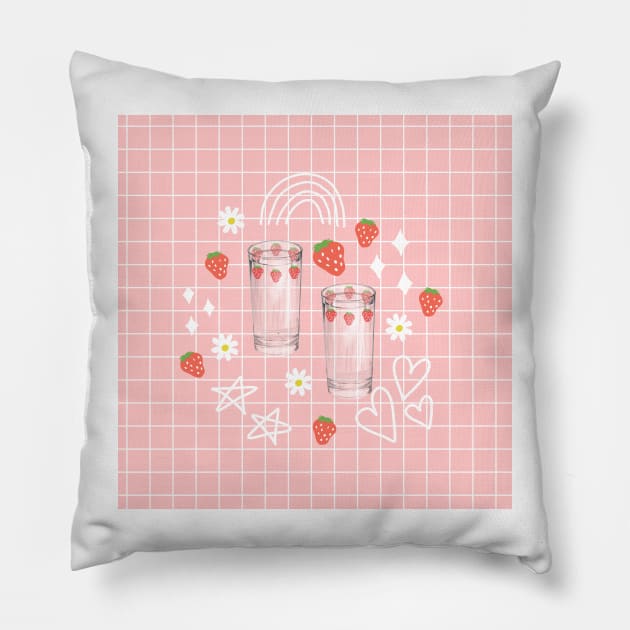 Nana anime strawberry glasses Pillow by little-axii