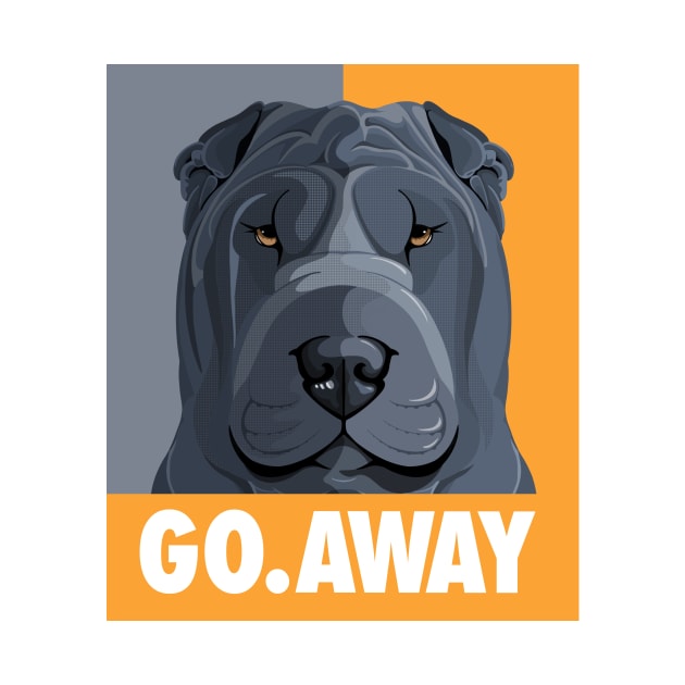 Shar Pei Go Away by SharPeiArt