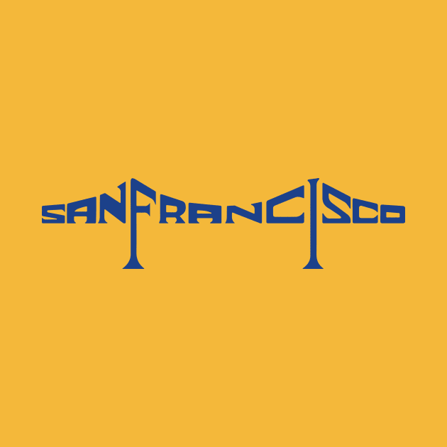 San Francisco Bridge Golden State Warriors by Fresh Fly Threads