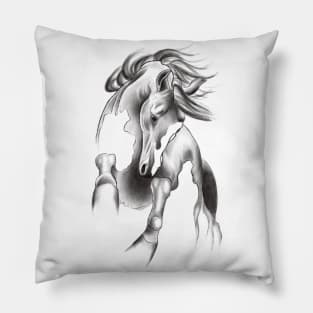 Bucking Horse Dancing in an Abstract Way Pillow