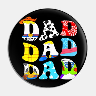 Toy  Story Dada Boy Dad Father's Day Tee for Mens Pin