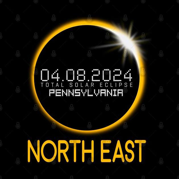 NORTH EAST Pennsylvania Total Solar Eclipse April 8 2024 by TeeaxArt