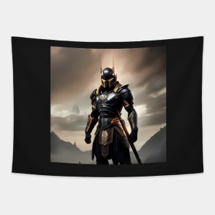 Sword of the Future: A Futuristic African Samurai T-Shirt Tapestry