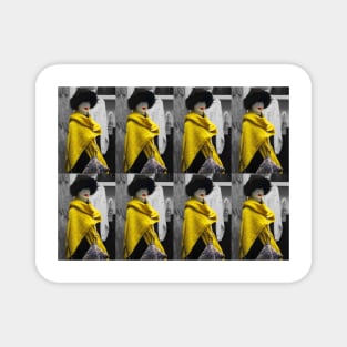 Mannequin in Yellow - Collage Magnet