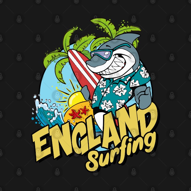 England surfing shark by SerenityByAlex