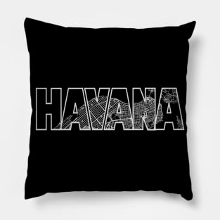 Havana Street Map Pillow