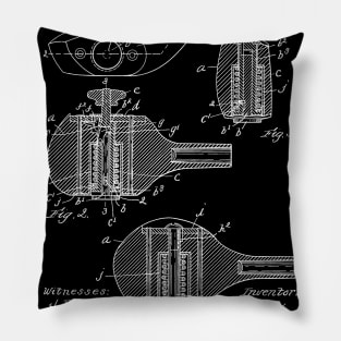 Golf Club Vintage Patent Hand Drawing Pillow