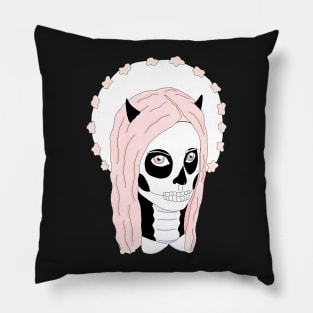 pink and horns Pillow