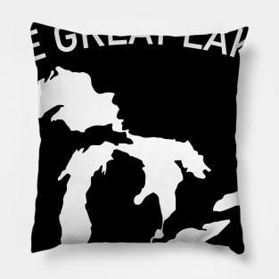 The Great Lakes USA White Pillow