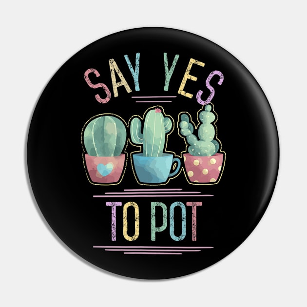 Say Yes To Pot Plant Head Succulent Lover Gardening Pin by IainDodes