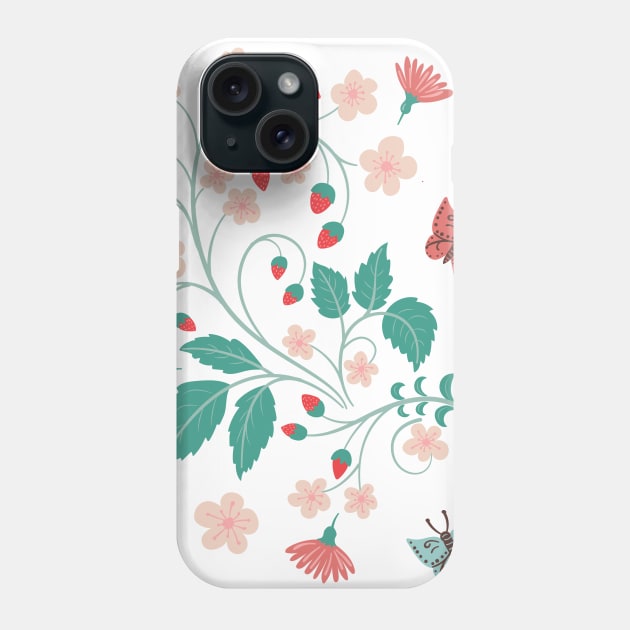 Valentine's Floral Splash Phone Case by SWON Design