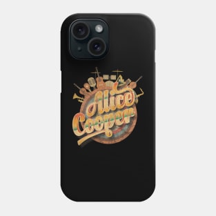 Tour Music Designs Vintage Retro - Alice Cooper Phone Case