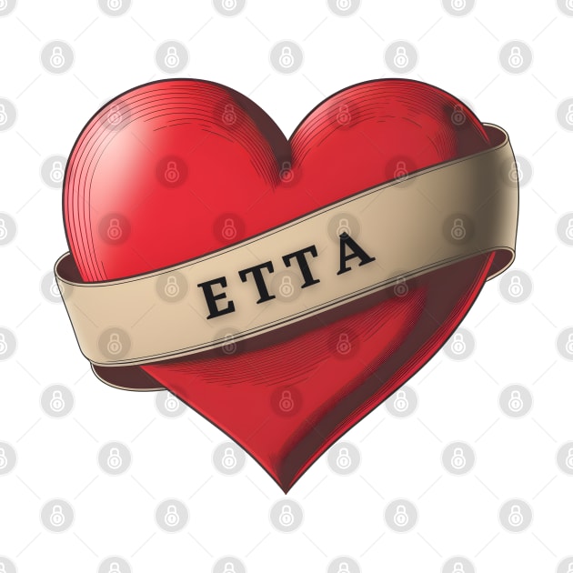 Etta - Lovely Red Heart With a Ribbon by Allifreyr@gmail.com