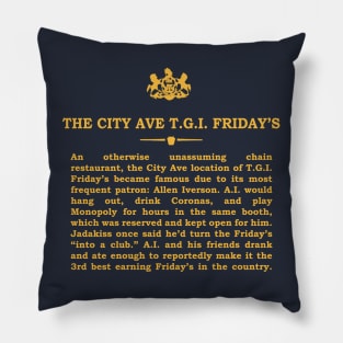 Real Historical Philadelphia - The City Ave TGI Friday's Pillow