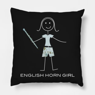 Funny Womens English Horn Pillow