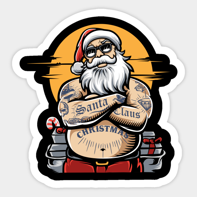 Santa is fat and cool - Santa Claus - Sticker