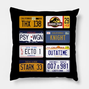 Famous license plates mixology colors Pillow