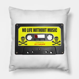 Vintage Retro Music Cassette Tapes Pillow