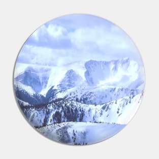 Blue Snow Mountain Range Pin