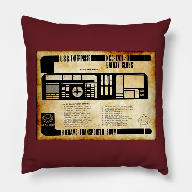 Federation Technological Survey Transport Console Pillow by Starbase79