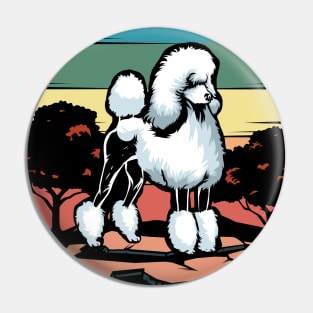 Poodle | Retro design for Dog Lovers Pin