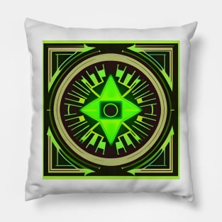 Green and black Pillow