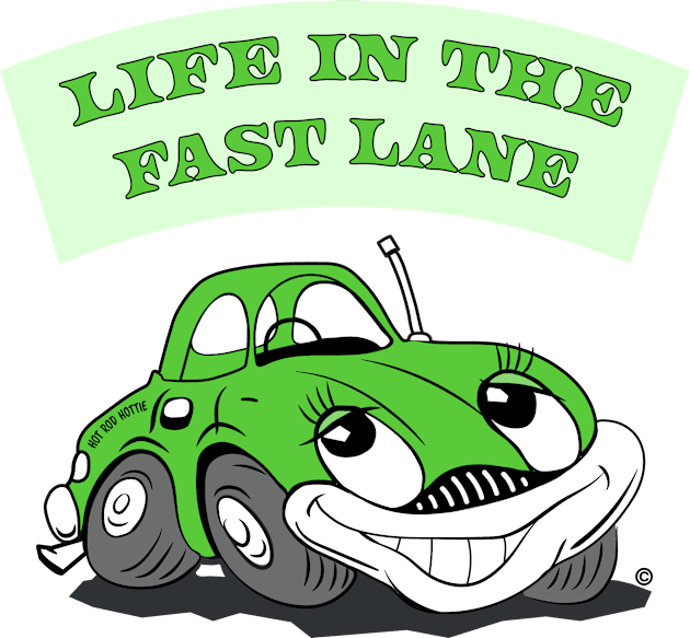 Hot Rods, Life in the Fast Lane, cartoon car Kids T-Shirt by Morrissey OC