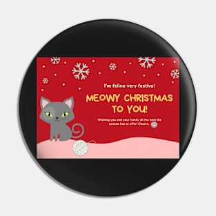 Meowy Christmas Pin