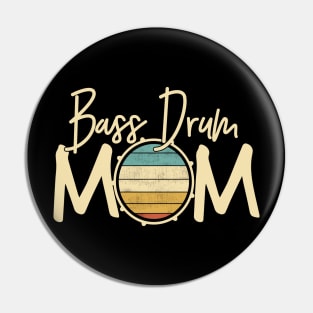 Marching Band - Funny Retro Bass Drum Mom Gift Pin