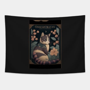 grey and yellow cat - Japanese style Tapestry