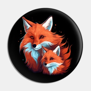 Red Fox Fathers Day Pin