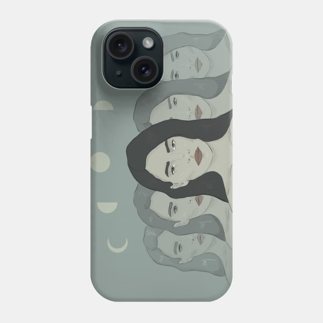 Moon phases Phone Case by DemoNero